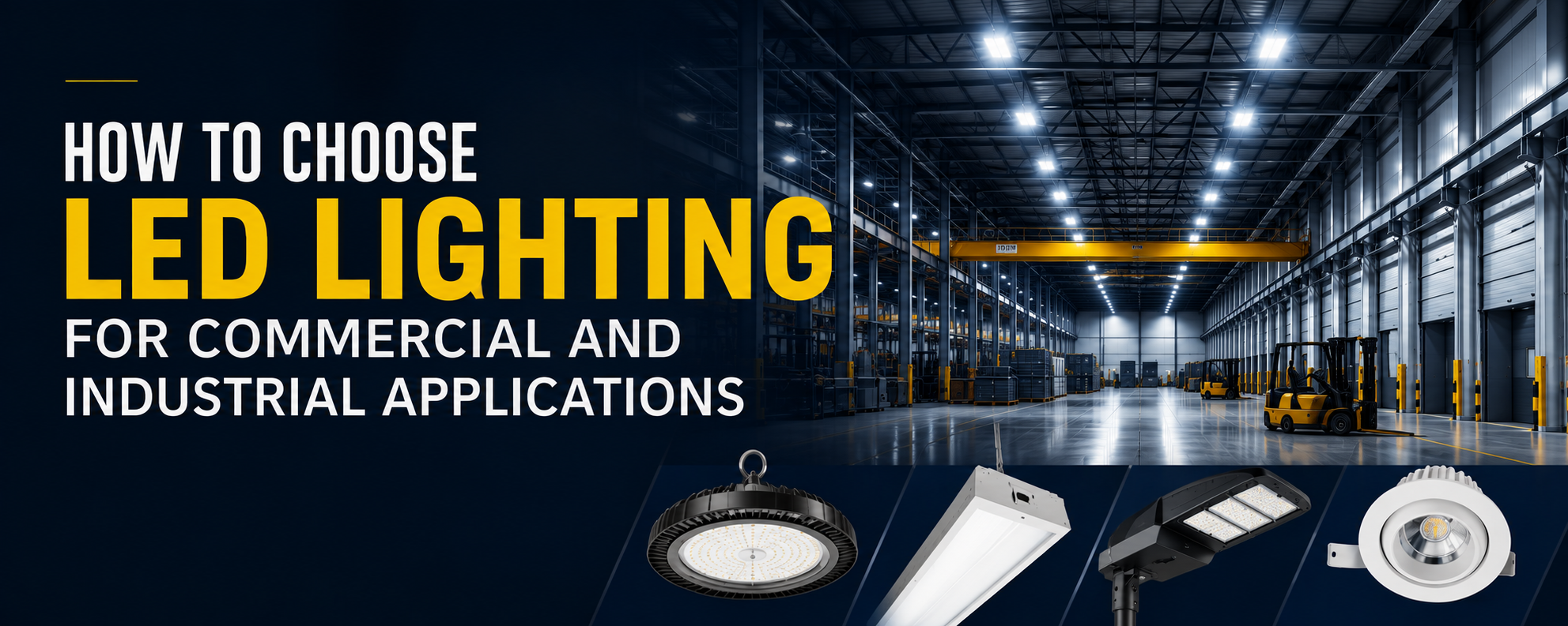 Commercial LED lighting for industrial applications